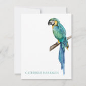 Carte De Correspondance Personnalisé Tropical Blue Macaw (Devant)