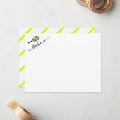 Carte de correspondance personnalisée à rayures te (Devant/Arrière en situation)