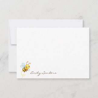 Carte de correspondance personnalisée Abeille et N