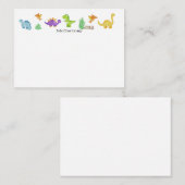 Carte de correspondance personnalisée dinosaure  (Devant / Derrière)