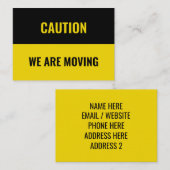 Carte De Correspondance Personnaliser, personnalisation Moving address inf (Devant / Derrière)