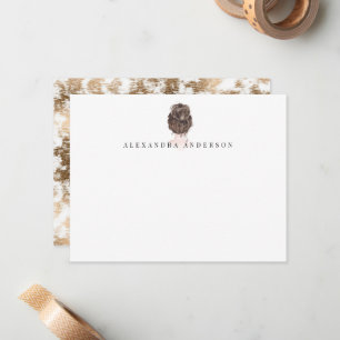 Carte de correspondance personnelle tête féminine