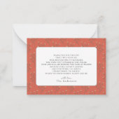 Carte De Correspondance Petit Arbre de Noël Rouge Merci (Dos)