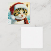 Carte De Correspondance Petit budget Noël mini Kitty Santa (Devant / Derrière)