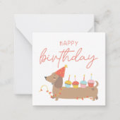 Carte De Correspondance Petit Chien Simple Joyeux Anniversaire (Devant)
