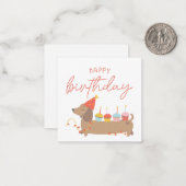 Carte De Correspondance Petit Chien Simple Joyeux Anniversaire (Devant/Arrière en situation)