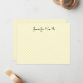 Carte De Correspondance Petit damier blanc et crème (Devant/Arrière en situation)