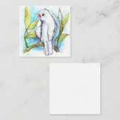 Carte De Correspondance Petit Finch blanc (Devant / Derrière)