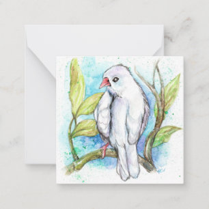 Carte De Correspondance Petit Finch blanc