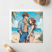 Carte De Correspondance Petit garçon et fille (Devant/Arrière en situation)