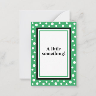 Carte De Correspondance Petit Point "Un Petit Quelque Chose !" Cartes_Vert