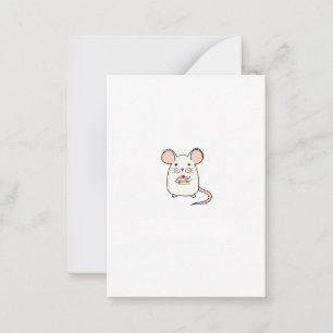 Carte De Correspondance Petit souris, thème de souris mignon design
