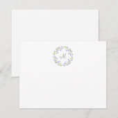 Carte De Correspondance Petite aquarelle violette fleurit couronne (Devant / Derrière)