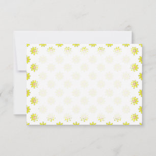 Carte De Correspondance Petite Fleur Jaune Motif Floral Vierge