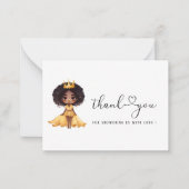 Carte De Correspondance Petite princesse aquarelle merci (Devant)