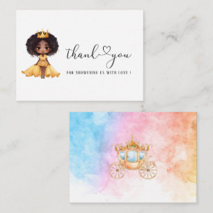 Carte De Correspondance Petite princesse aquarelle merci