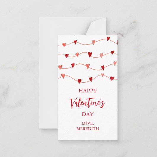 Carte De Correspondance Petite Saint-Valentin en classe pour les enfants (Devant)