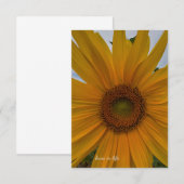 Carte De Correspondance Petite tournesol (Devant / Derrière)