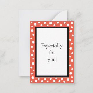 Carte De Correspondance Petites cartes-cadeaux de points_Orange