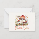 Carte De Correspondance Petits champignons Floral Abeille Anniversaire Mer (Devant)