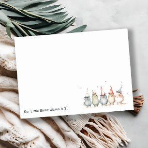 Carte De Correspondance Petits Oiseaux De Soirée N'Importe Quel Anniversai