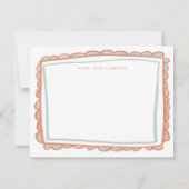 Carte De Correspondance Pétoncle rose et bleu peint Nom personnalisé (Devant)