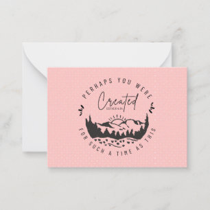 Carte De Correspondance Peut-Être Avez-Vous Été Créé Blush Pink Christian 