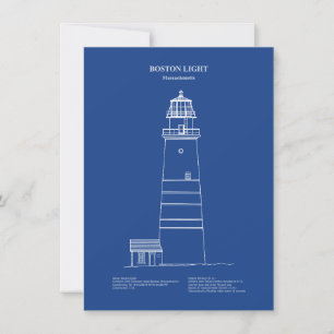 Carte De Correspondance Phare de Boston - Massachusetts - AD