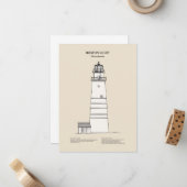 Carte De Correspondance Phare de Boston - Massachusetts - SBD (Devant/Arrière en situation)