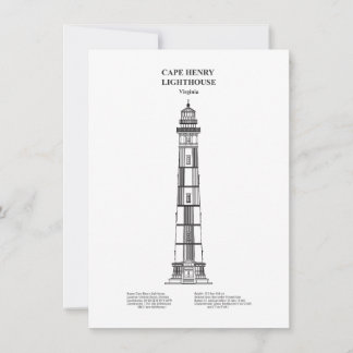 Carte De Correspondance Phare de Cape Henry - Virginie - BD
