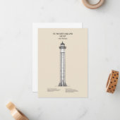 Carte De Correspondance Phare de l'île St Martin - Michigan - SBD (Devant/Arrière en situation)