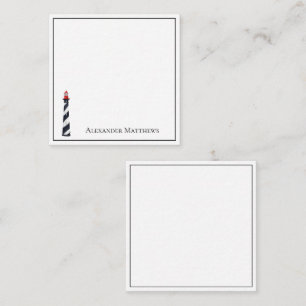 Carte De Correspondance Phare de plage côtière nautique Personnalisé