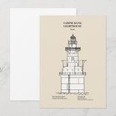 Carte De Correspondance Phare de Sabine Bank - Texas - SBD (Devant / Derrière)