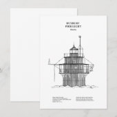 Carte De Correspondance Phare lumineux de Duxbury Pier - Massachusetts - B (Devant / Derrière)