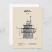 Carte De Correspondance Phare lumineux de Duxbury Pier - Massachusetts - S (Devant / Derrière)