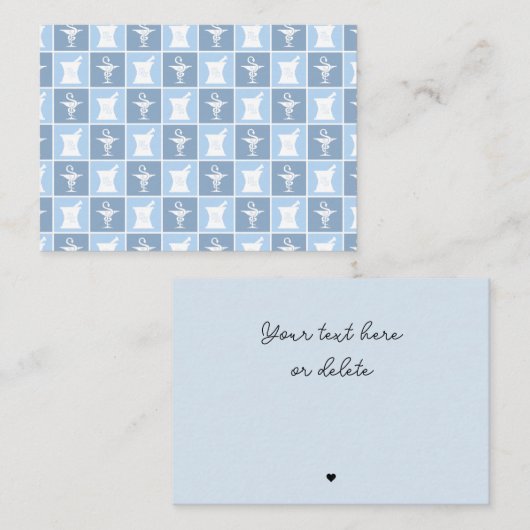 Carte De Correspondance Pharmacie Pharmacienne Pharmacie Appréciation tech (Devant / Derrière)