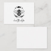 Carte De Correspondance Phases D'Abeilles De Lune Écrite À La Main (Devant / Derrière)