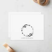 Carte De Correspondance Phases de lune céleste Serpent Personnalisé (Devant/Arrière en situation)