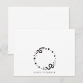 Carte De Correspondance Phases de lune céleste Serpent Personnalisé (Devant / Derrière)