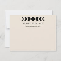 Phases modernes de Lune Beige Élégantes
