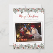 Carte De Correspondance Photo de famille moderne de Noël (Devant)