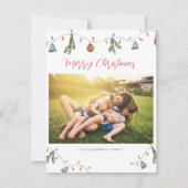 Carte De Correspondance Photo de famille moderne Noël (Devant)