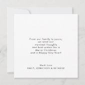 Carte De Correspondance Photo de Noël de Noël de bébé moderne (Dos)