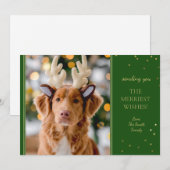 Carte De Correspondance Photo de Noël la plus agréable (Devant / Derrière)