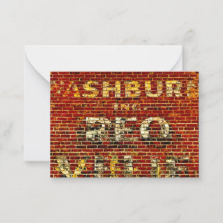 Carte De Correspondance Photo d'un panneau de peinture usé sur un bâtiment