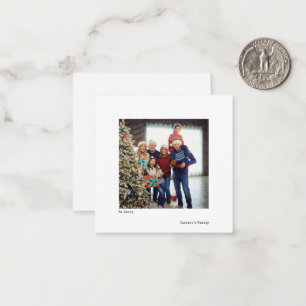 Carte De Correspondance Photo minimaliste de Noël simple machine à écrire