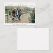 Carte De Correspondance Photo moderne Joyeux Noël Salut Budget (Devant / Derrière)