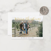 Carte De Correspondance Photo moderne Joyeux Noël Salut Budget (Devant/Arrière en situation)