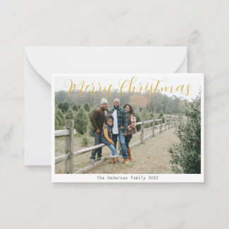 Carte De Correspondance Photo moderne Joyeux Noël Salut Budget