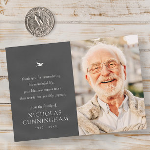 Carte De Correspondance Photo moderne minimaliste simple Memorial